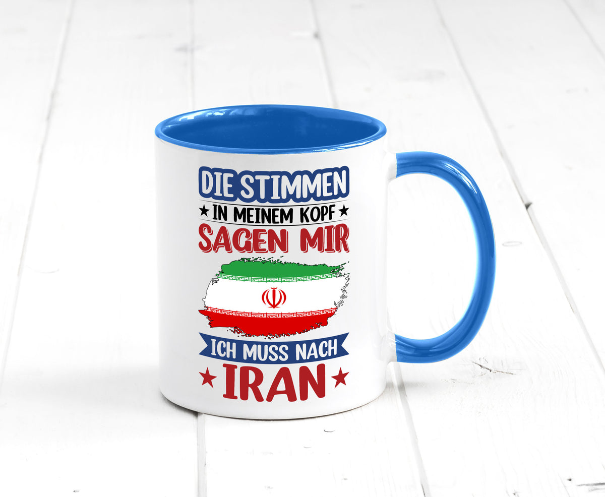 Iran | Urlaub Stimmen in meinem Kopf Traumland Humor Geschenkidee Tasse