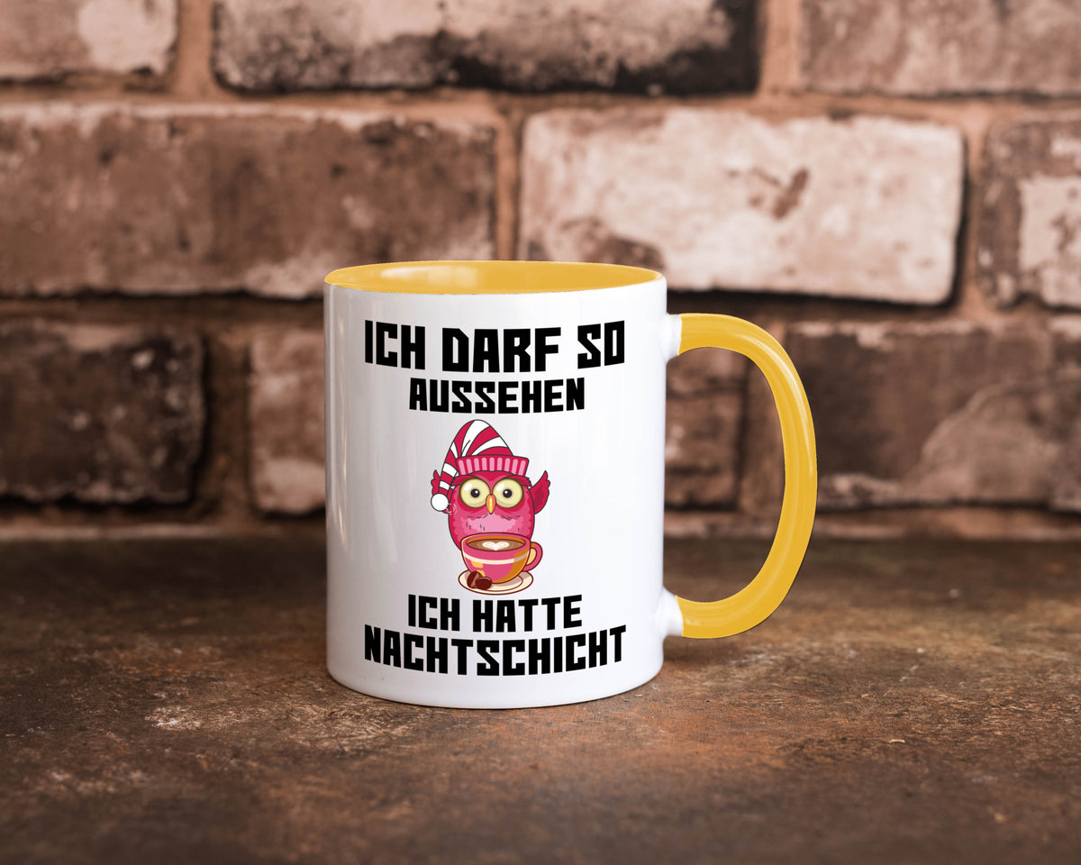 Nachtschicht Eule | Spruch Arbeit müde Nachtjob Geschenkidee Kollegen Büro Tasse