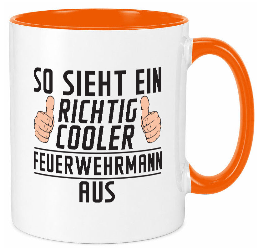 Richtig Cooler Feuerwehrmann | Feuerwehr Geschenkidee Humor Tasse