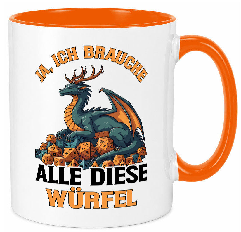 Ja ich brauche alle diese Würfel | Drache Rollenspiel v2 Geschenk Humor