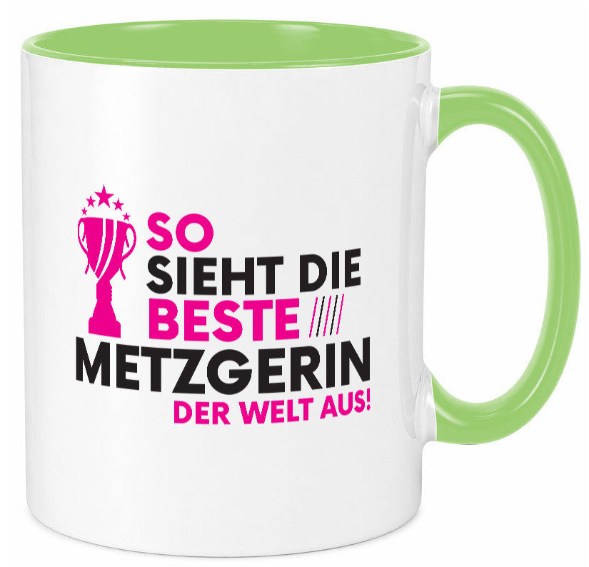 Die Weltbeste Metzgerin | Fleischerin lustig Humor Geschenkidee Geschenk Tasse