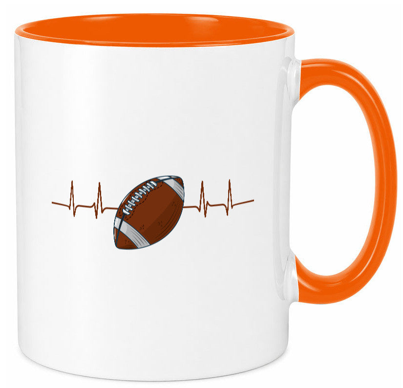 American Football Herzschlag | Footballer Superbowl Humor Geschenkidee Tasse