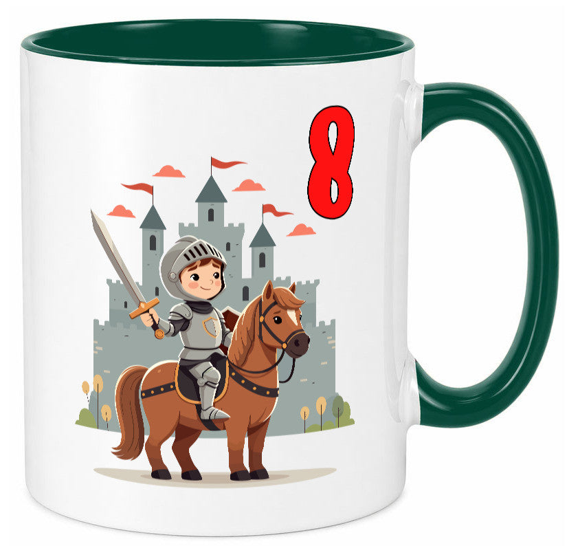 8. Geburtstag | 8 Jahre Ritter Junge Schloss Geschenk Geschenkidee lustiger Tasse