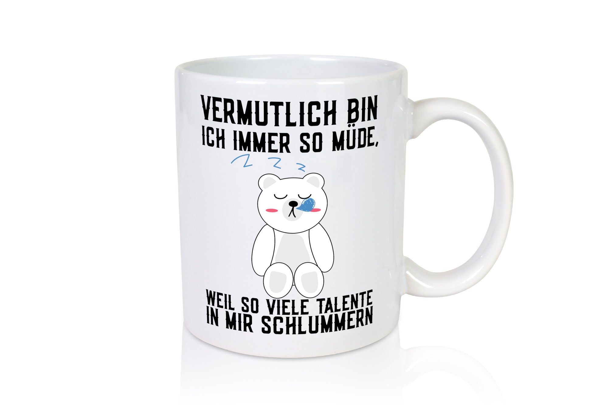 Viele Talente schlummern | schlafender Bär Superman Held lustiger Spruch
