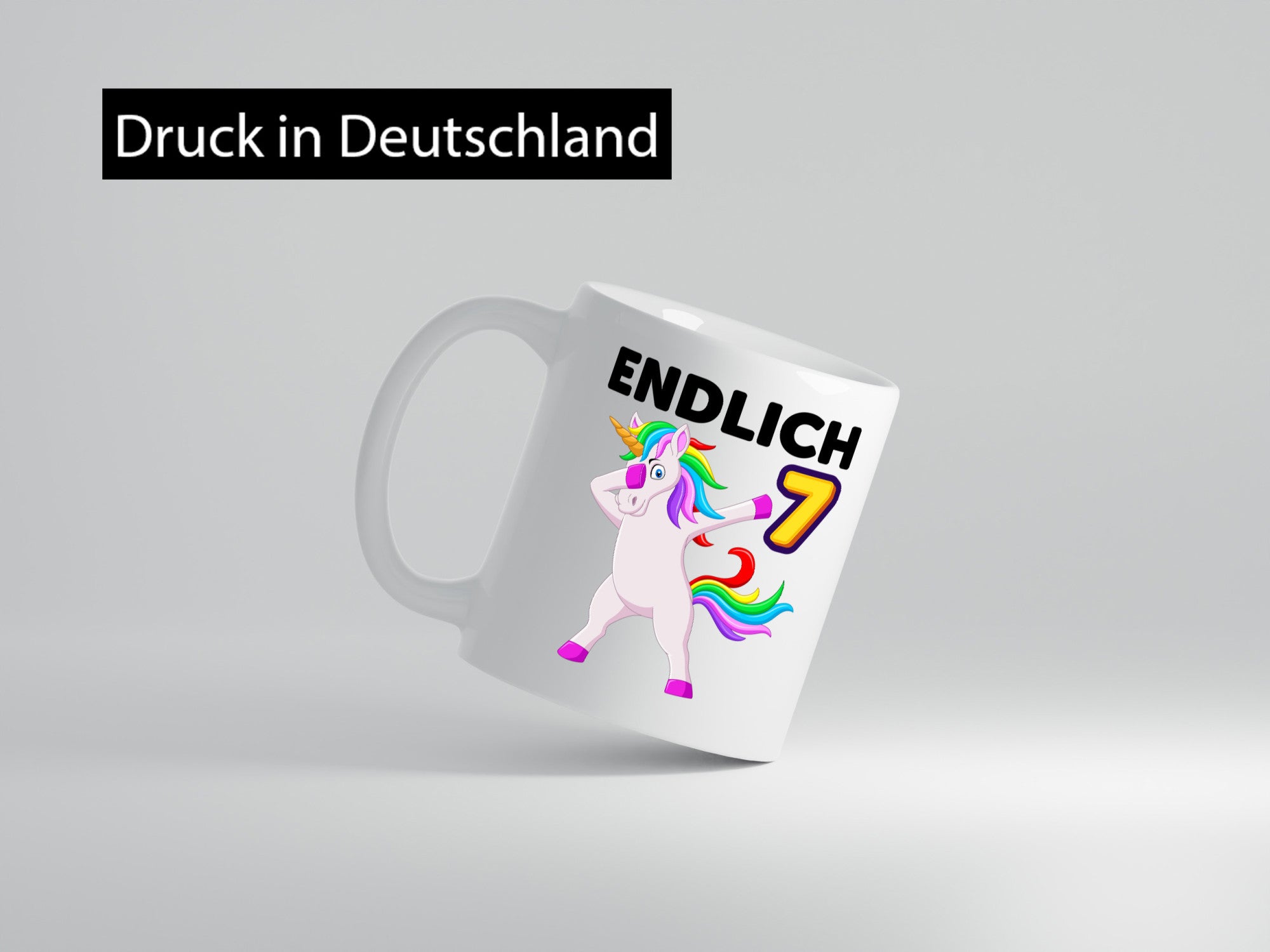 7. Geburtstag | endlich 7 Jahre Einhorn Mädchen lustiger Spruch Geschenk