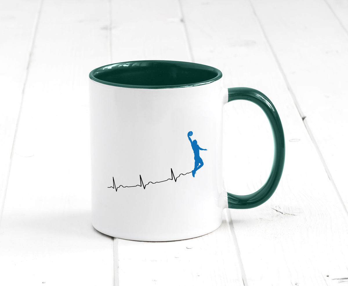 Herzschlag Basketball | Motiv Sport Ballsport Humor Geschenkidee Tasse