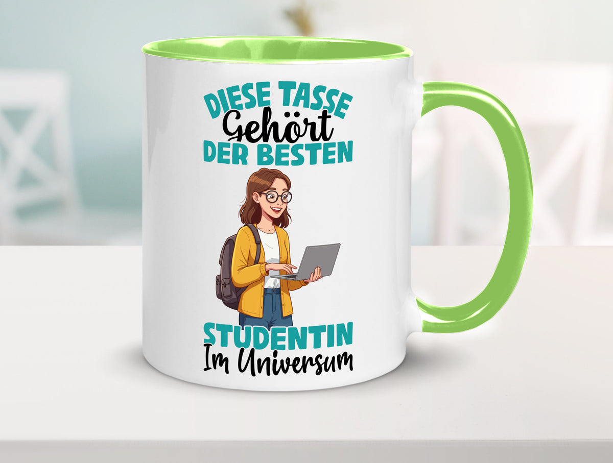 Im Universum: Studentin | Uni Studium Universität Geschenk Humor Geschenkidee Tasse