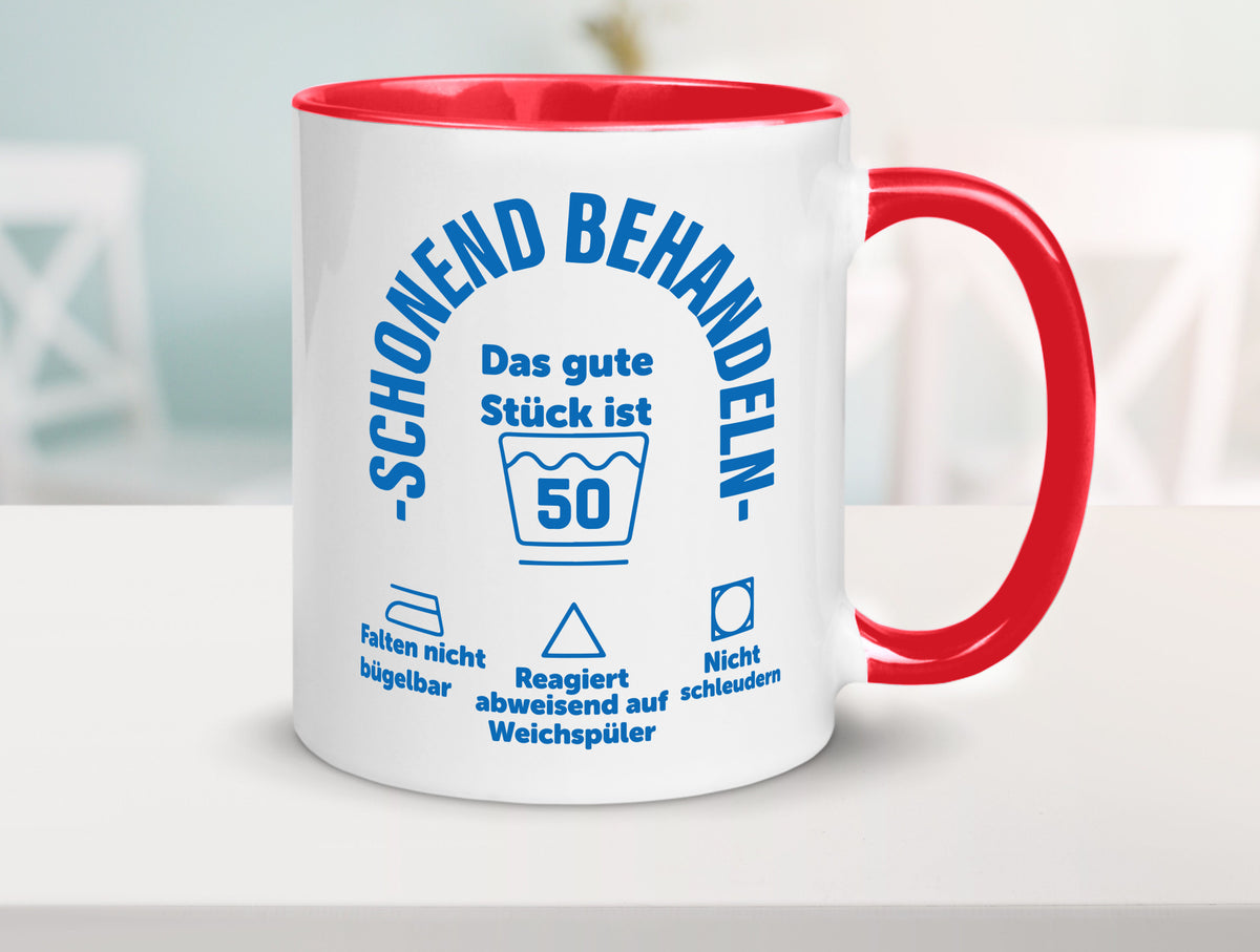 Schonend behandeln | 50 Geburtstag Humor Geschenkidee Tasse