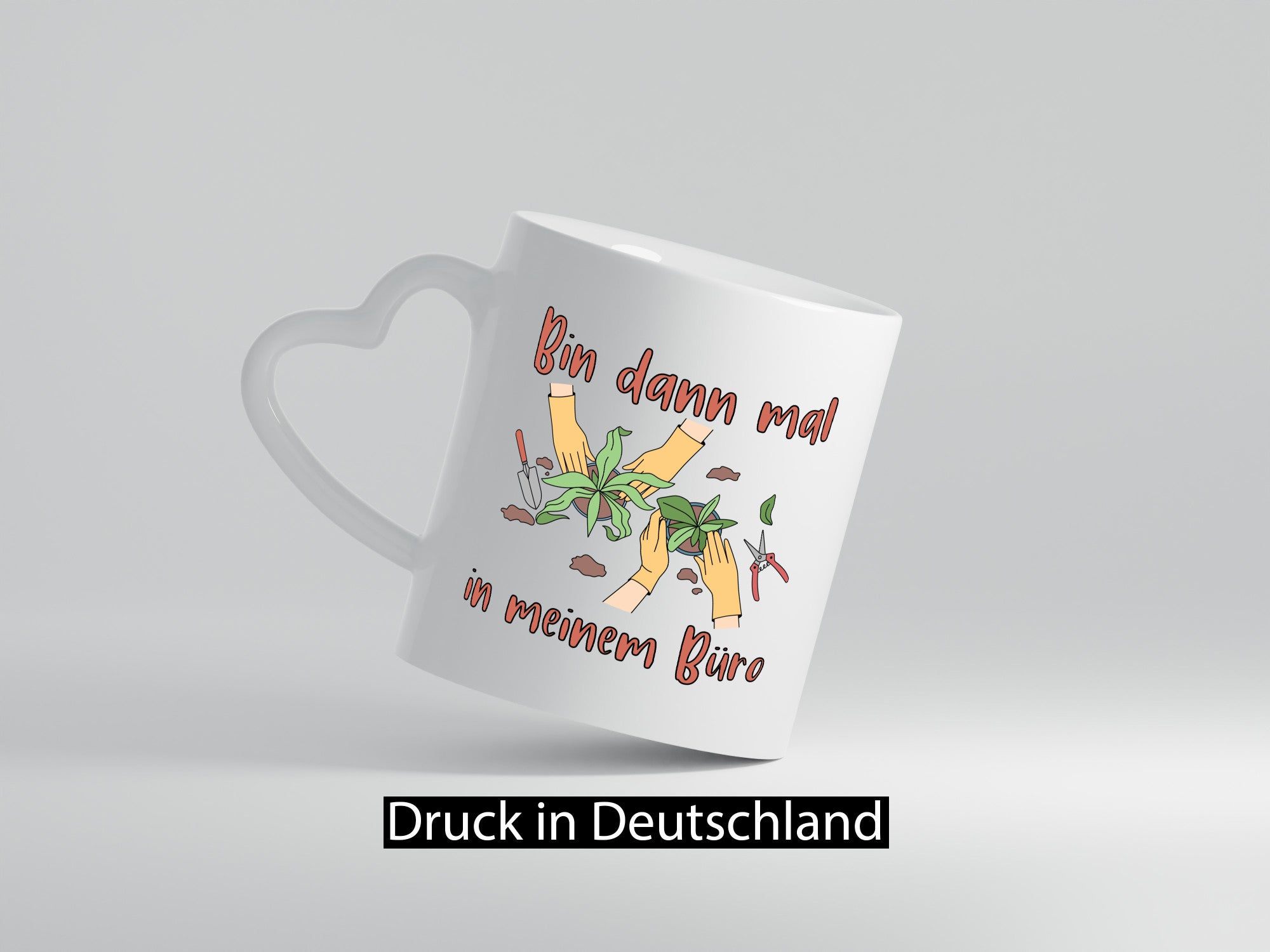 Bin im Büro | Gartenarbeit Pflanzen Humor Witz Geschenkidee Arbeit Kollegen