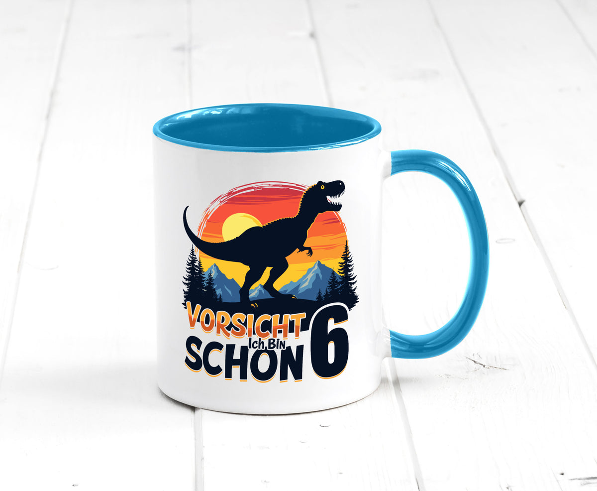 6. Geburtstag | 6 Jahre Dinosaurier Geschenkidee Humor Tasse