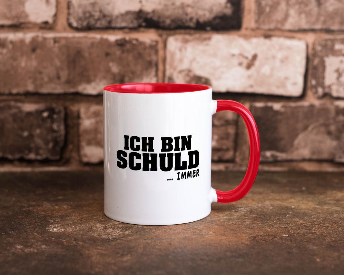 Ich bin Schuld | Schwarze Schaff lustig Humor Geschenkidee Geschenk Tasse