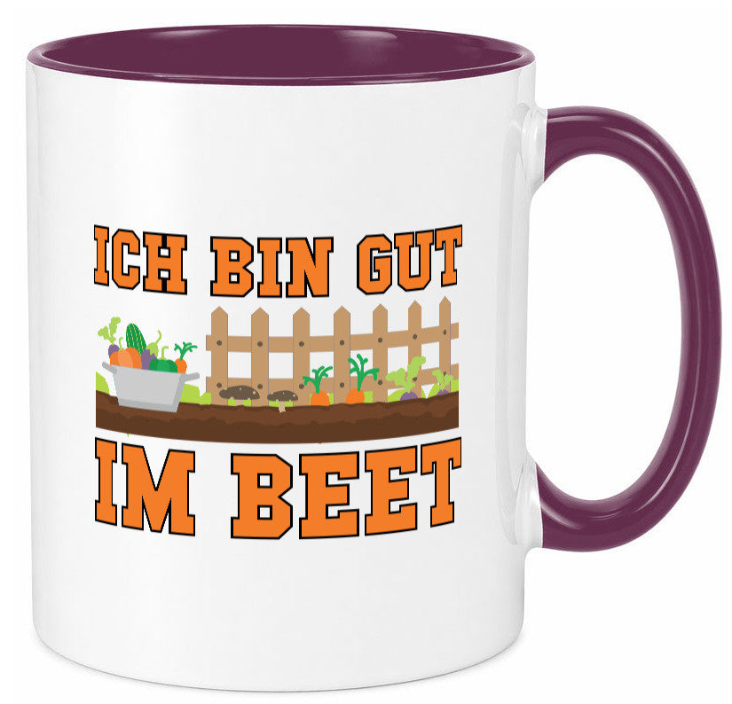 Gut im Beet | Gärtnern Pflanzen Zaun Gemüse Geschenk Humor Geschenkidee Tasse