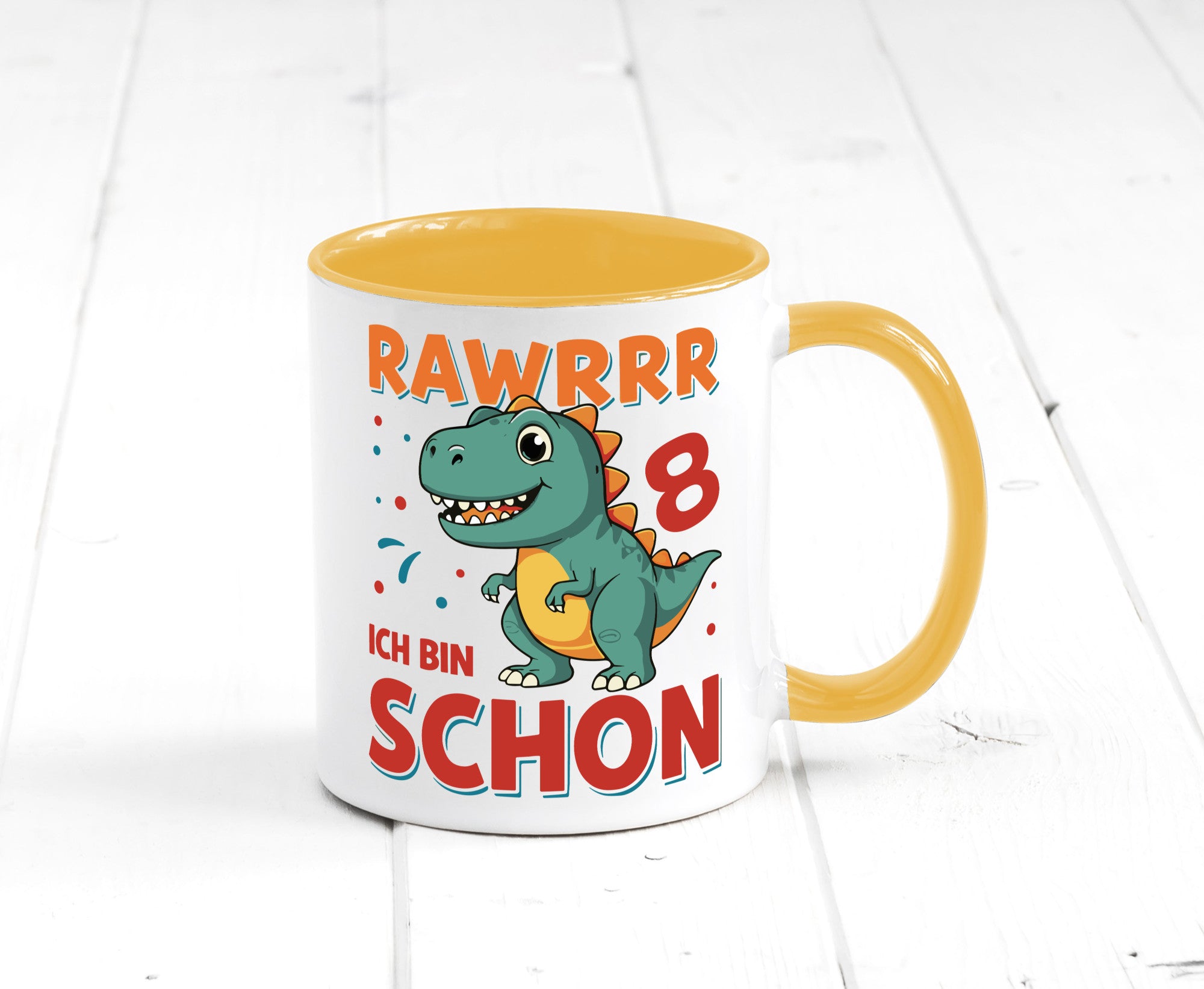 8. Geburtstag | 8 Jahre Raw ich bin schon T-Rex Geschenk Geschenkidee lustiger