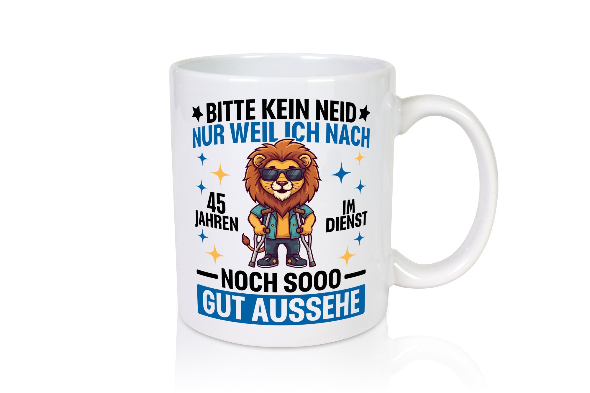 45 Jahre im Dienst | Arbeitsjubiläum Arbeit Geschenkidee Kollegen Büro Humor