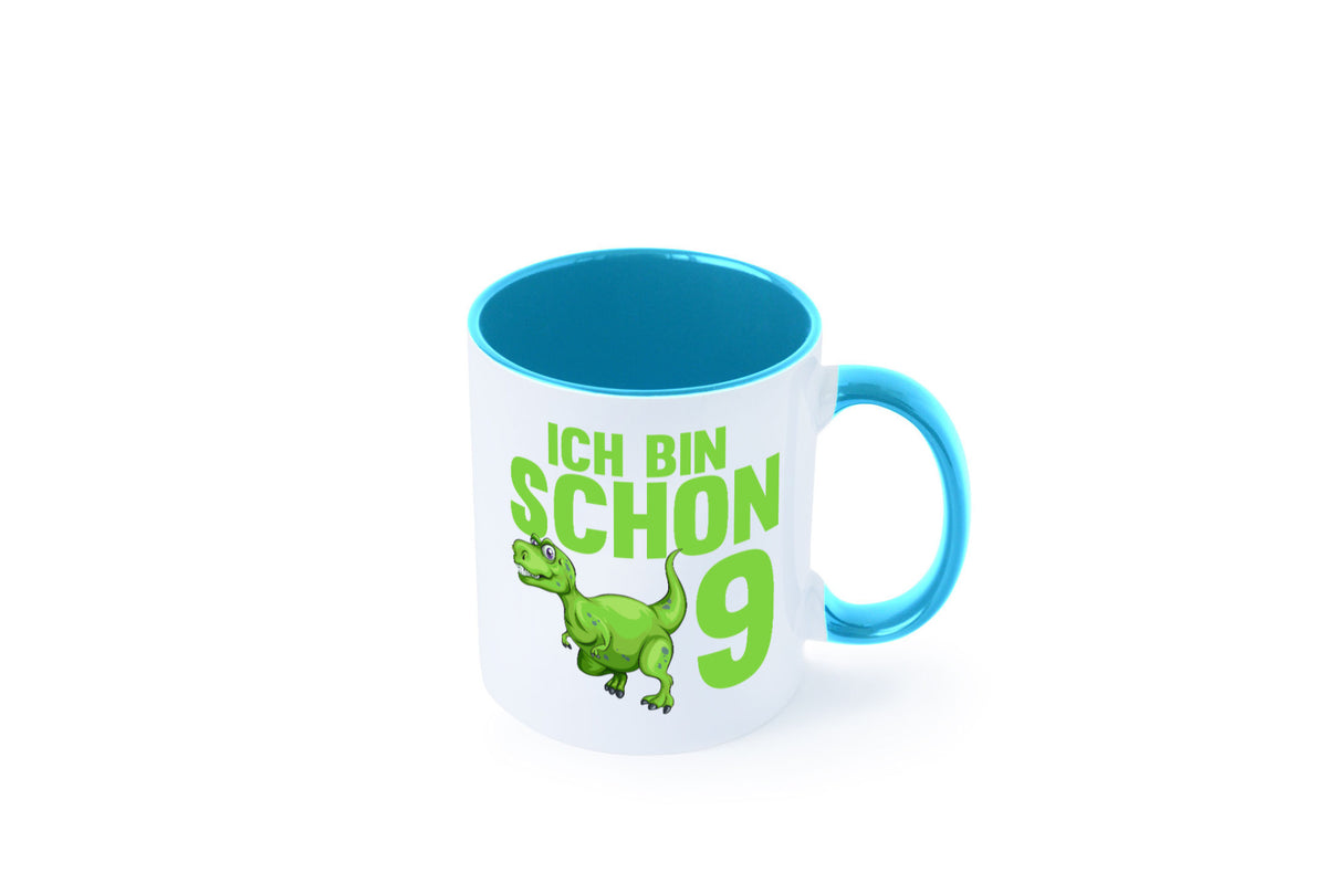 9. Geburtstag | 9 Jahre Dino Dinosaurier Geschenkidee Humor Tasse