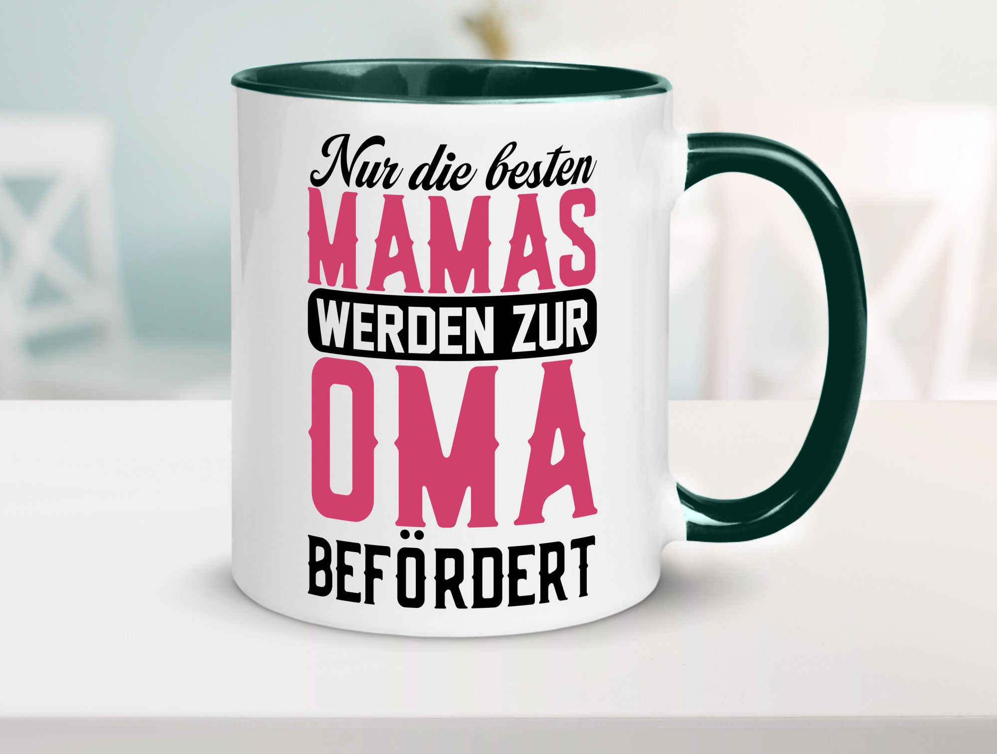 Beste Mama wird zur Oma befördert | Großmutter lustiger Spruch Geschenk Familie