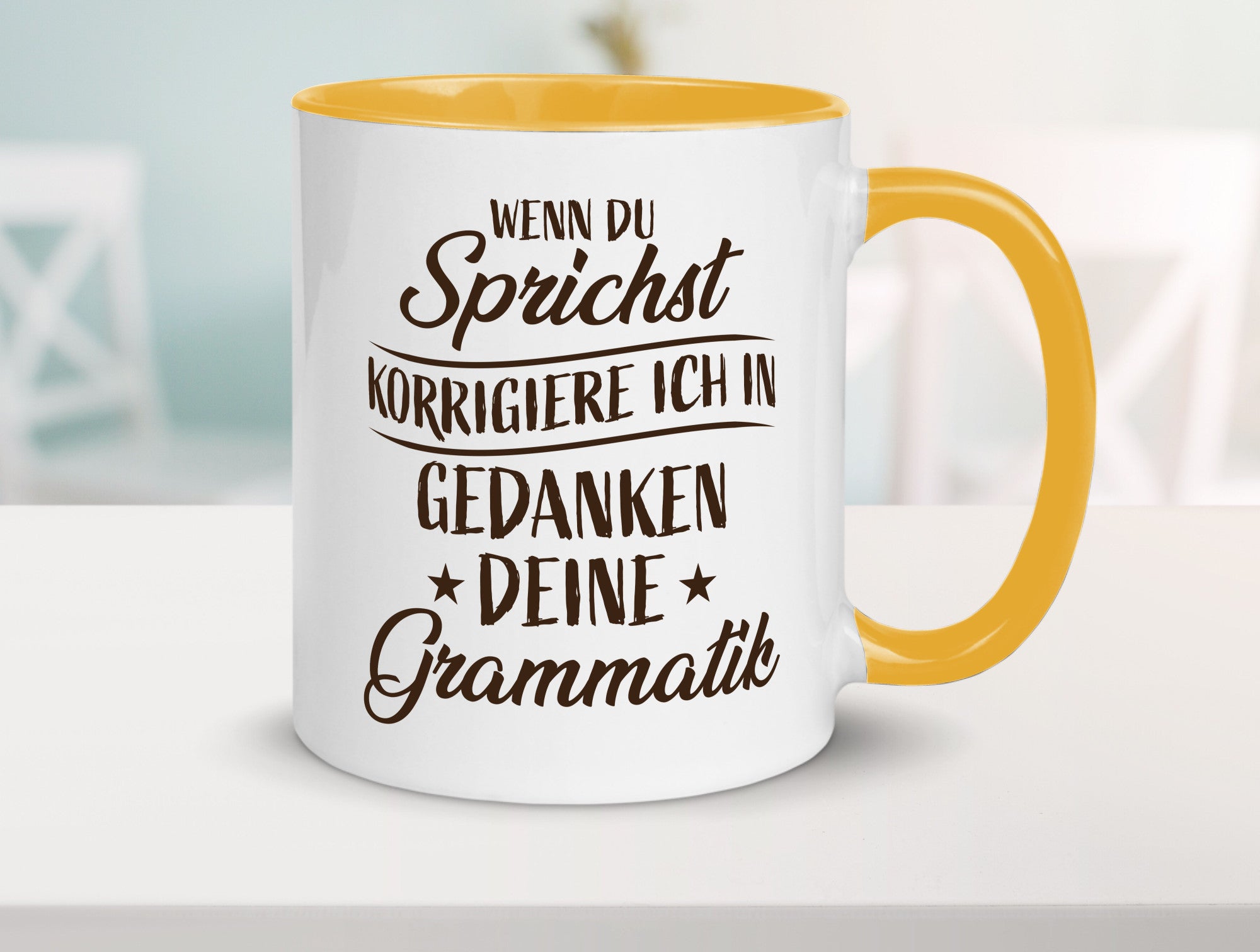 Grammatik korrigieren während du sprichst | Sterne lustig Humor Geschenkidee