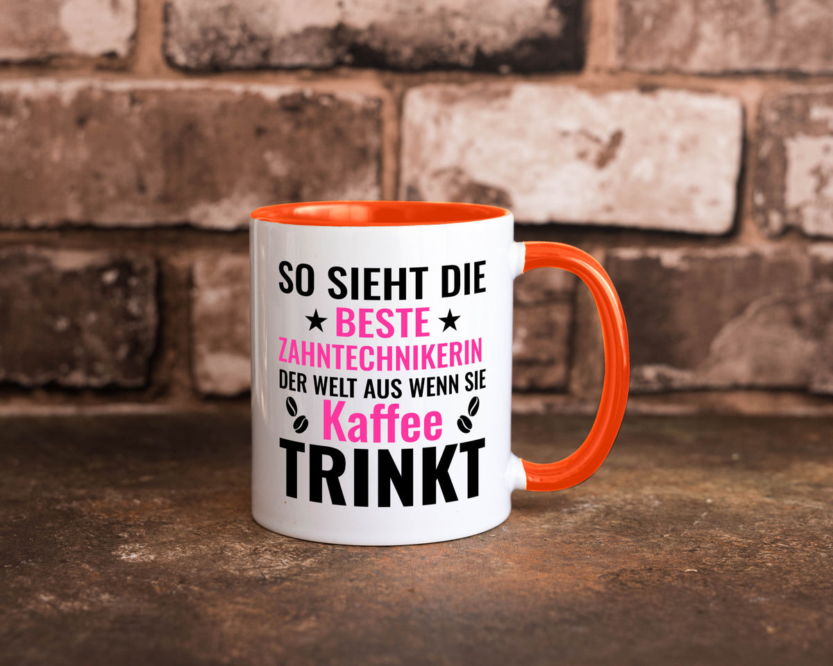 Kaffee trinkt: Zahntechnikerin | Zahnmedizin lustiger Spruch Geschenk Humor Tasse