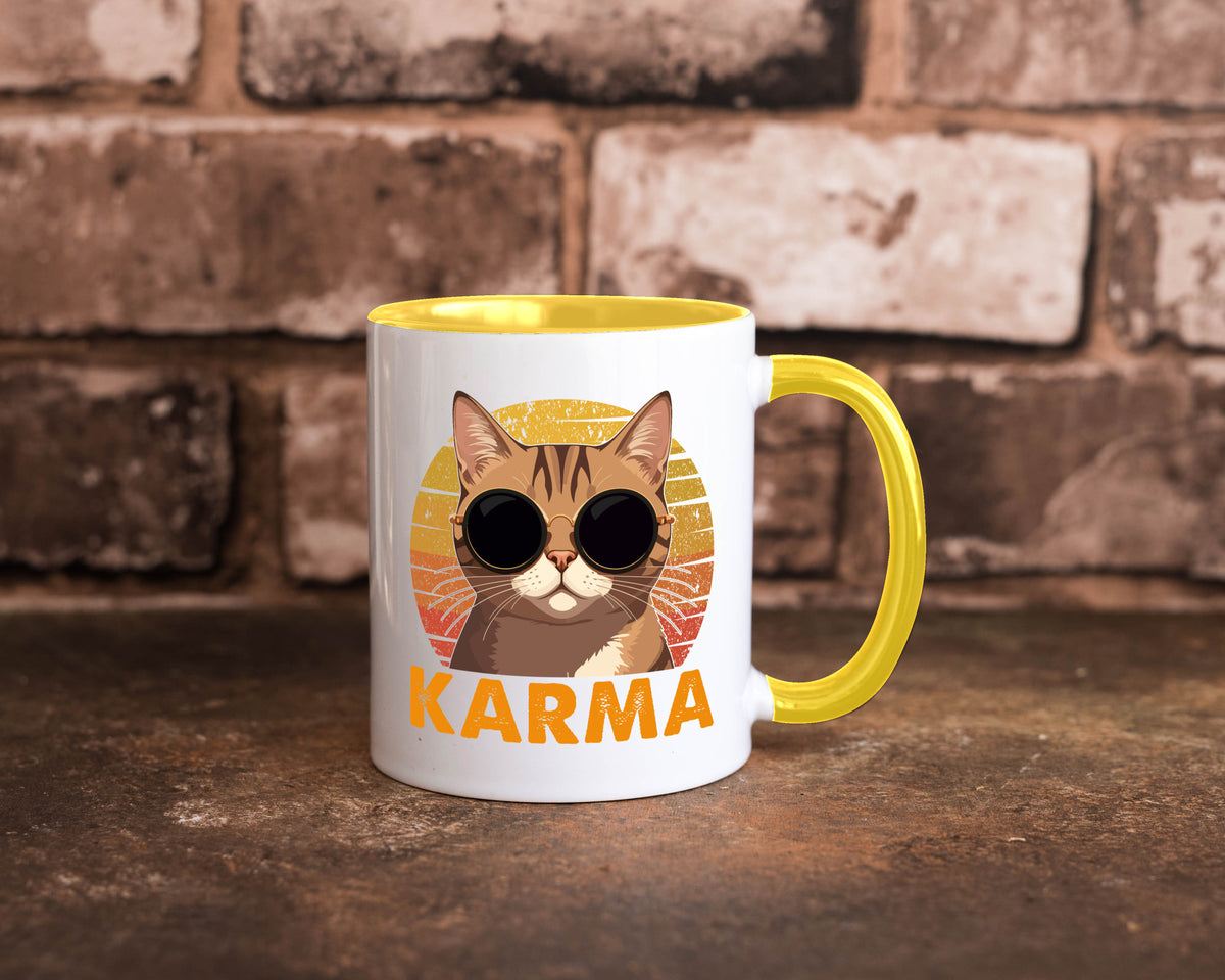 Vintage Katze | Karna Coole lustiger Spruch Geschenk Tierliebhaber Humor Tasse