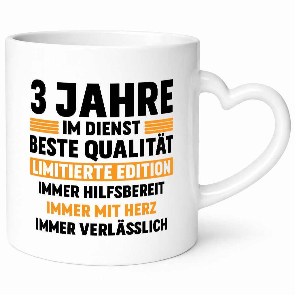 3 Jahre im Dienst | Jubiläum Arbeit v2 lustig Kollegen Büro Geschenk Tasse