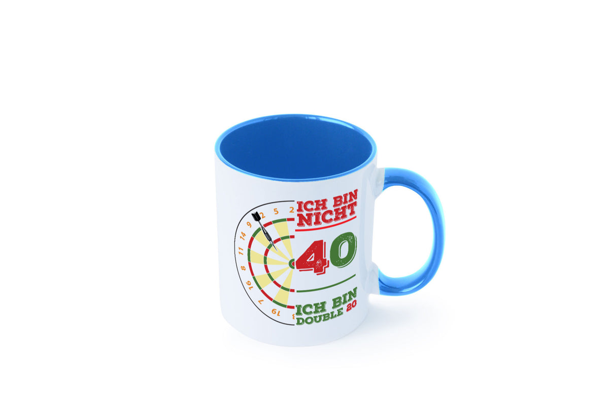 Ich bin nicht 40 double 80 | Dart spieler Geschenkidee Humor Tasse