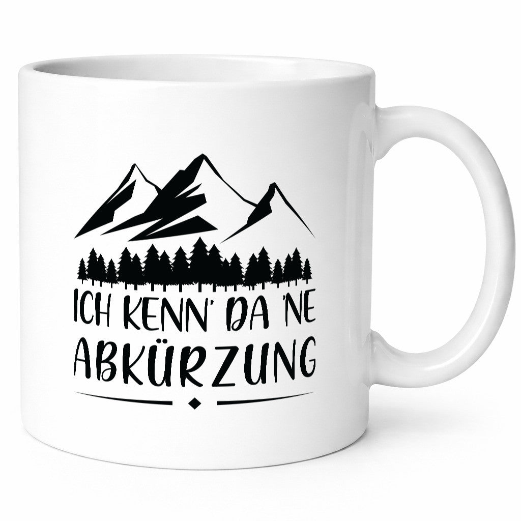 Ich kenne da eine Abkürzung | Berge Bäume Humor Geschenkidee Tasse