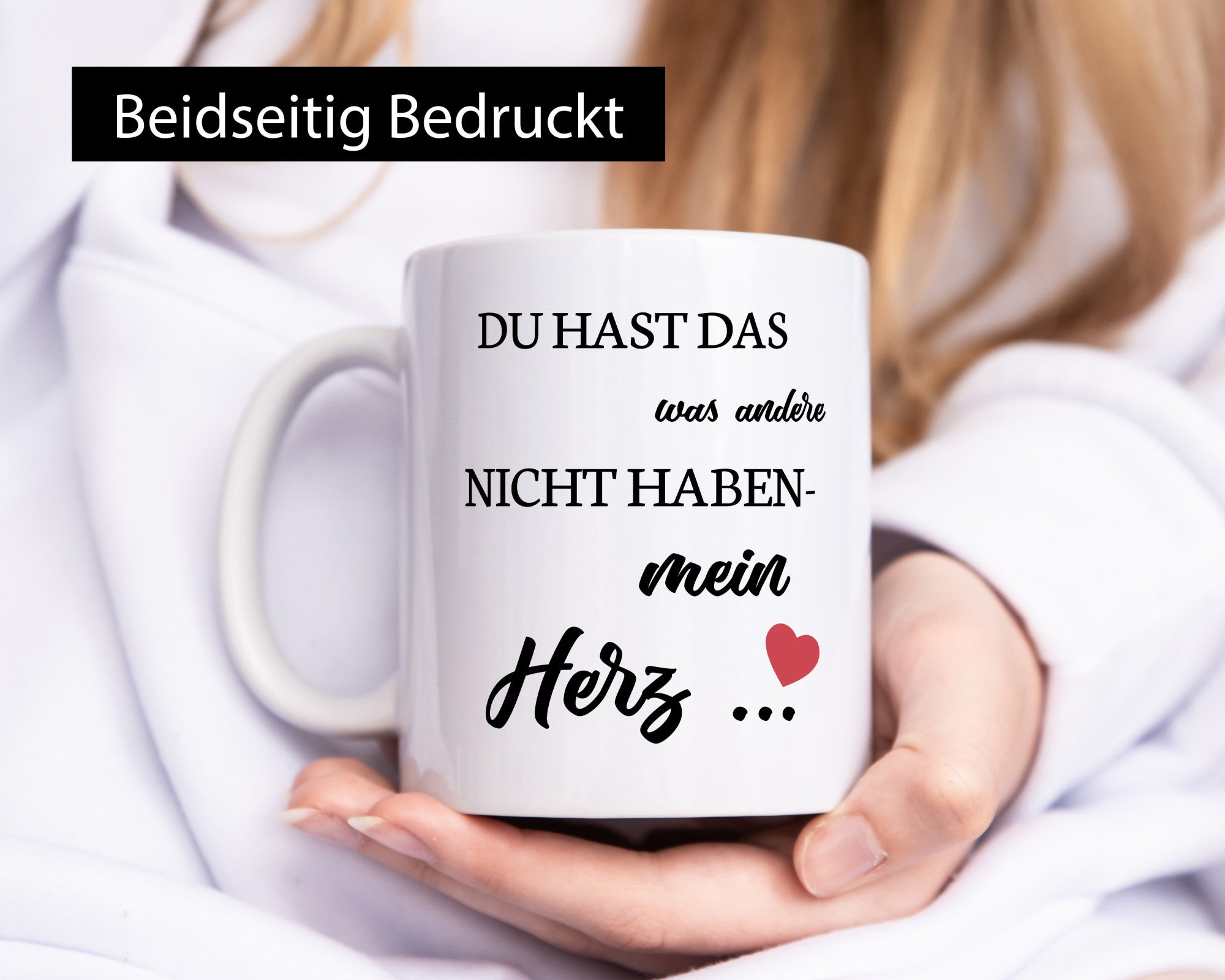 Du hast mich | mein Herz Paar Geschenk Humor Geschenkidee lustiger Spruch Tasse
