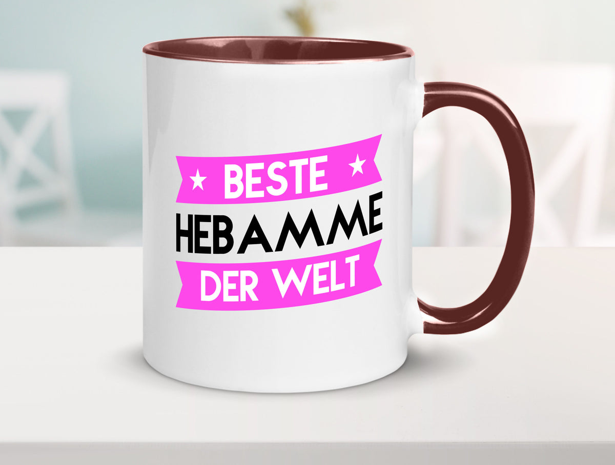 Beste Hebamme | Geburtshilfe lustiger Spruch Geschenk Humor Geschenkidee Tasse