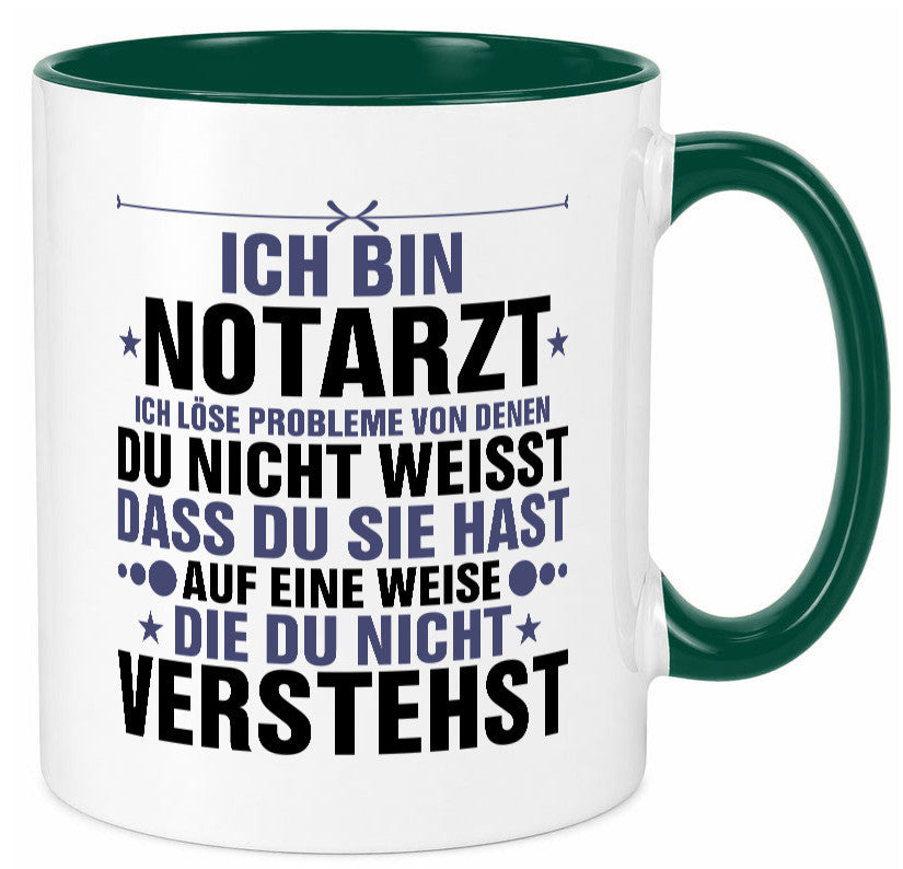 Löse Probleme: Notarzt | Arzt v2 Geschenkidee Humor Tasse