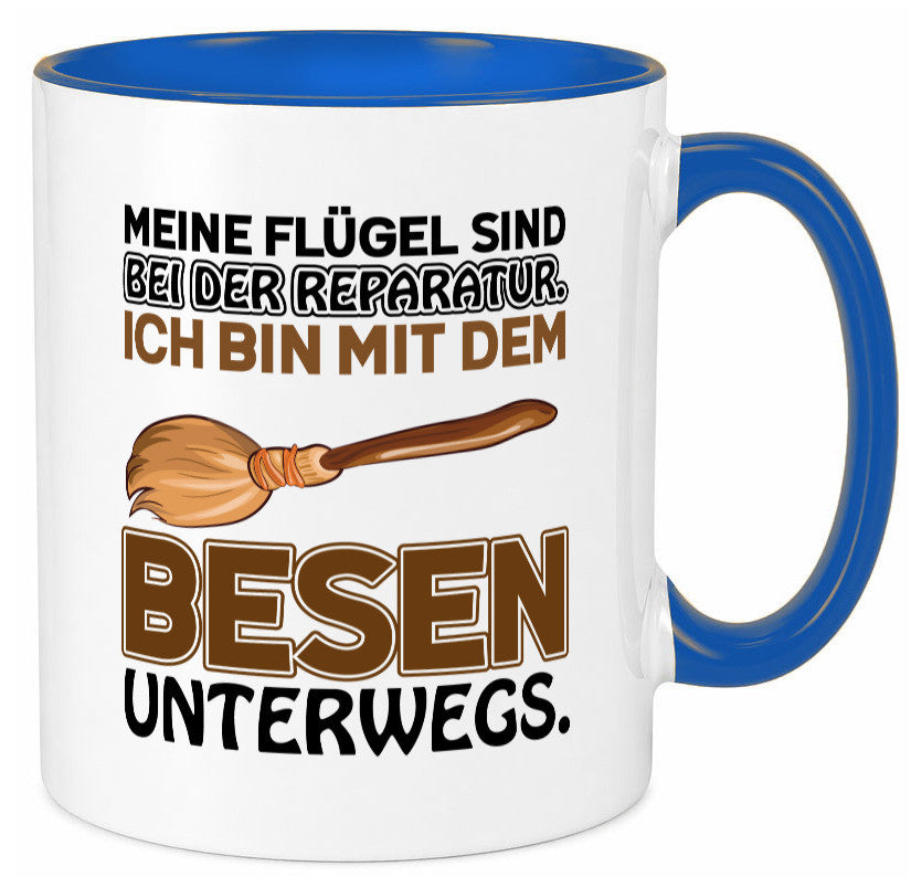 Flügel Reperatur lustig Humor Geschenkidee Geschenk Tasse