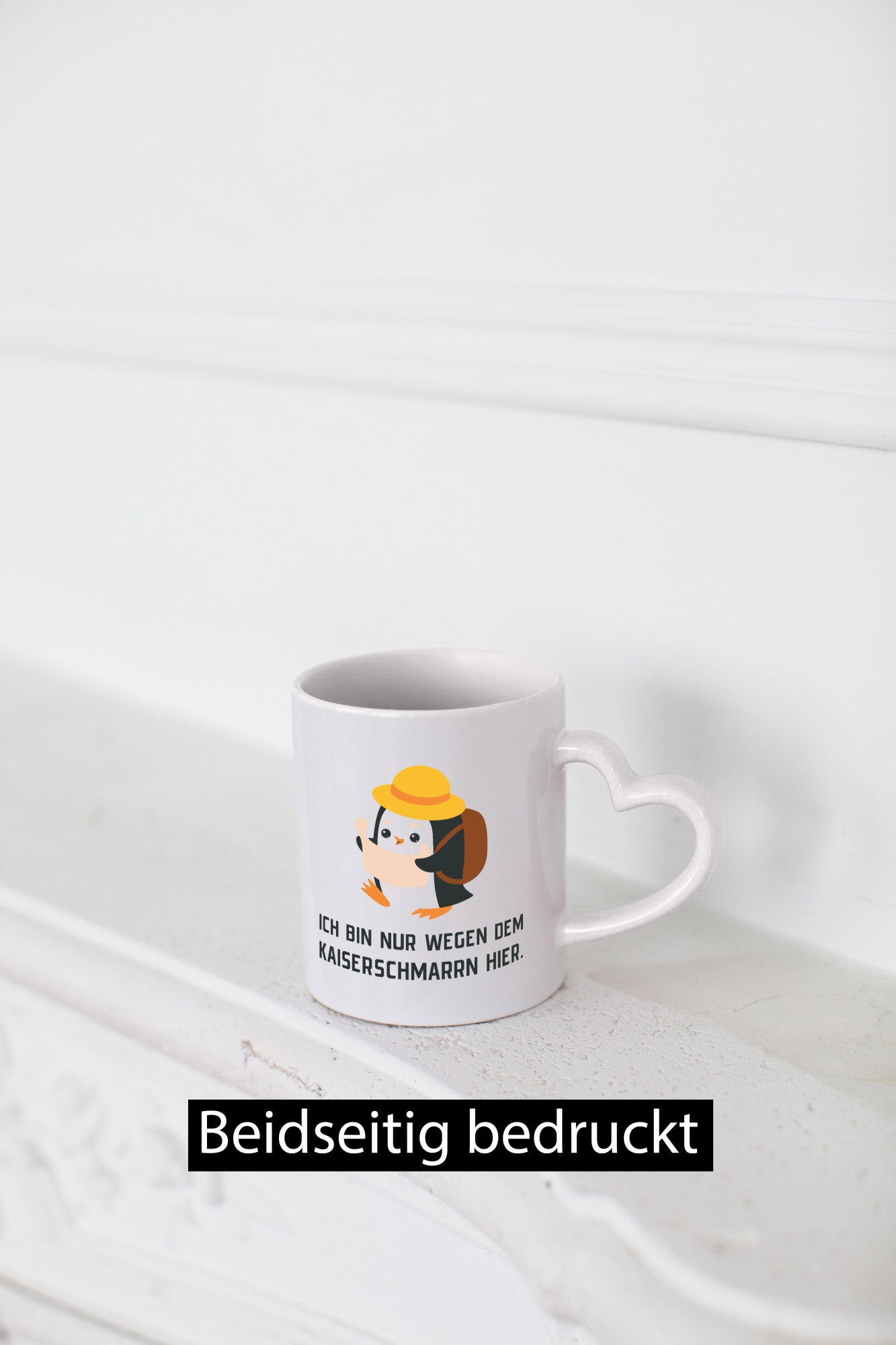 Ich bin nur wegen dem Kaiserschmarrn hier | Pinguin Geschenkidee Humor Tasse