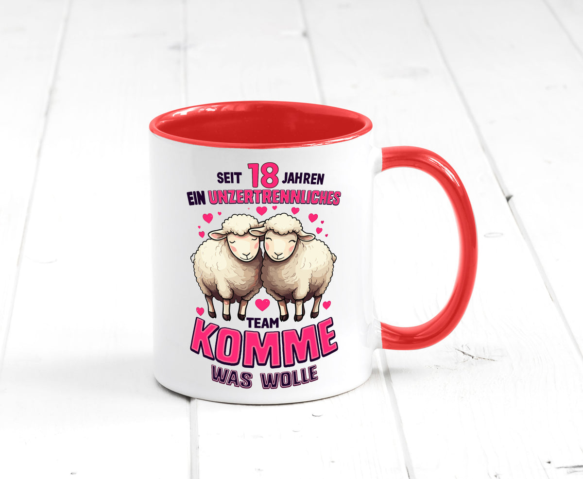 18 Jahre Verheiratet | ein Team Ehepaar v2 Geschenkidee Humor Tasse