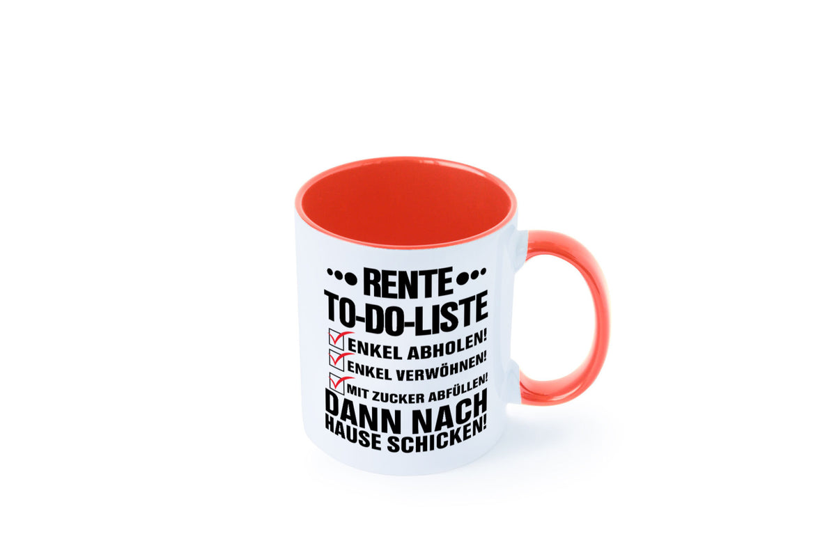 Rente To-Do-Liste | Rentner Tasse Enkel verwöhnen Geschenk Ruhestand Jubiläum