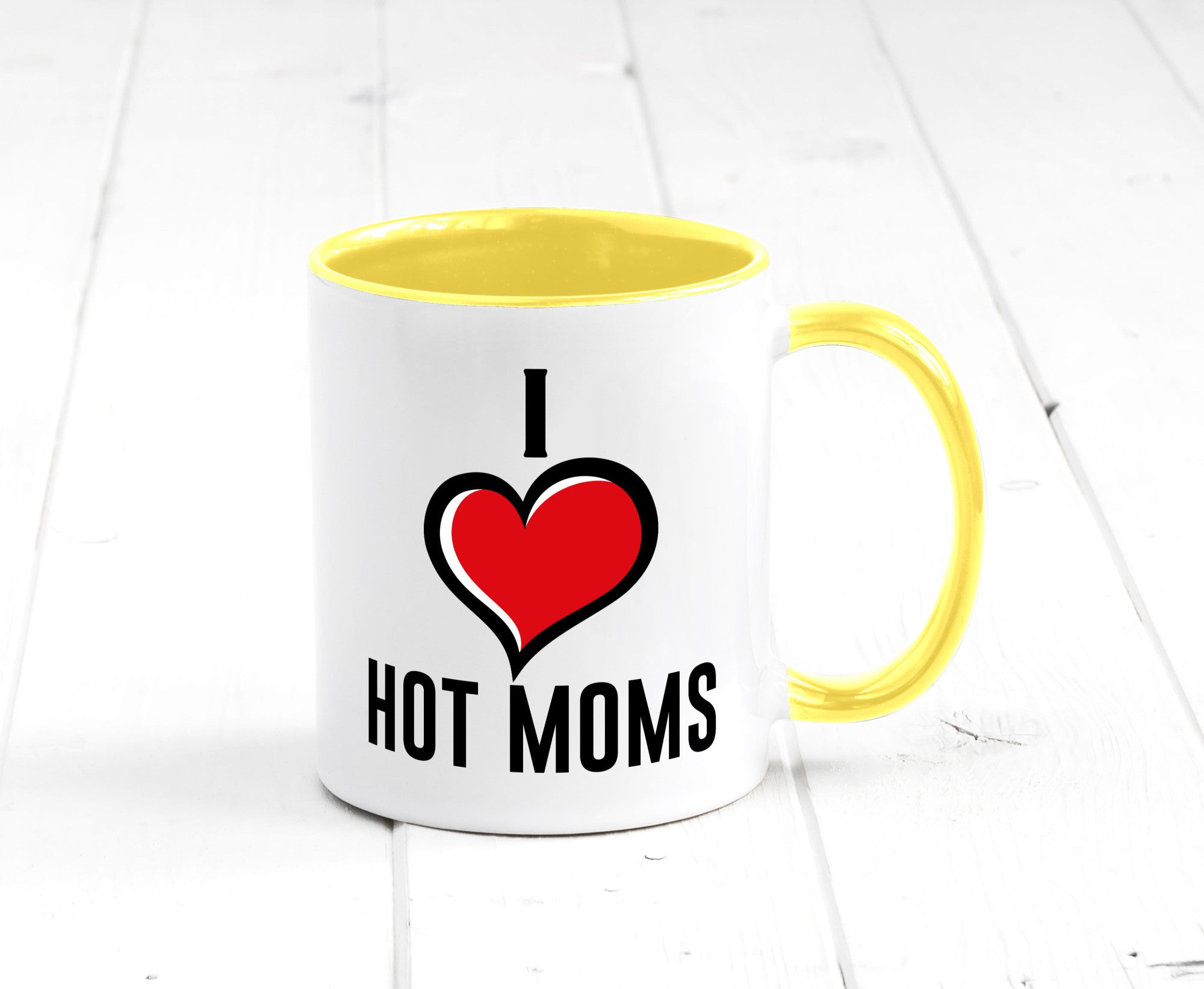 I love hot Moms | Frauen Liebe mamas lustiger Spruch Geschenk Familie