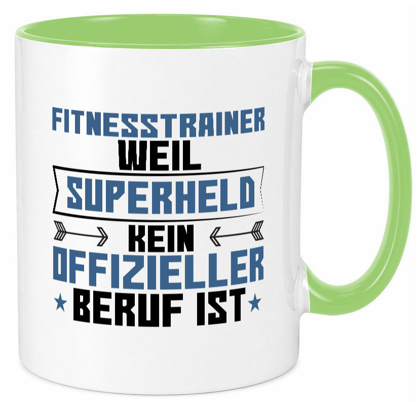 Superheld Fitnesstrainer | Personal Trainer Sport Geschenkidee Humor Tasse