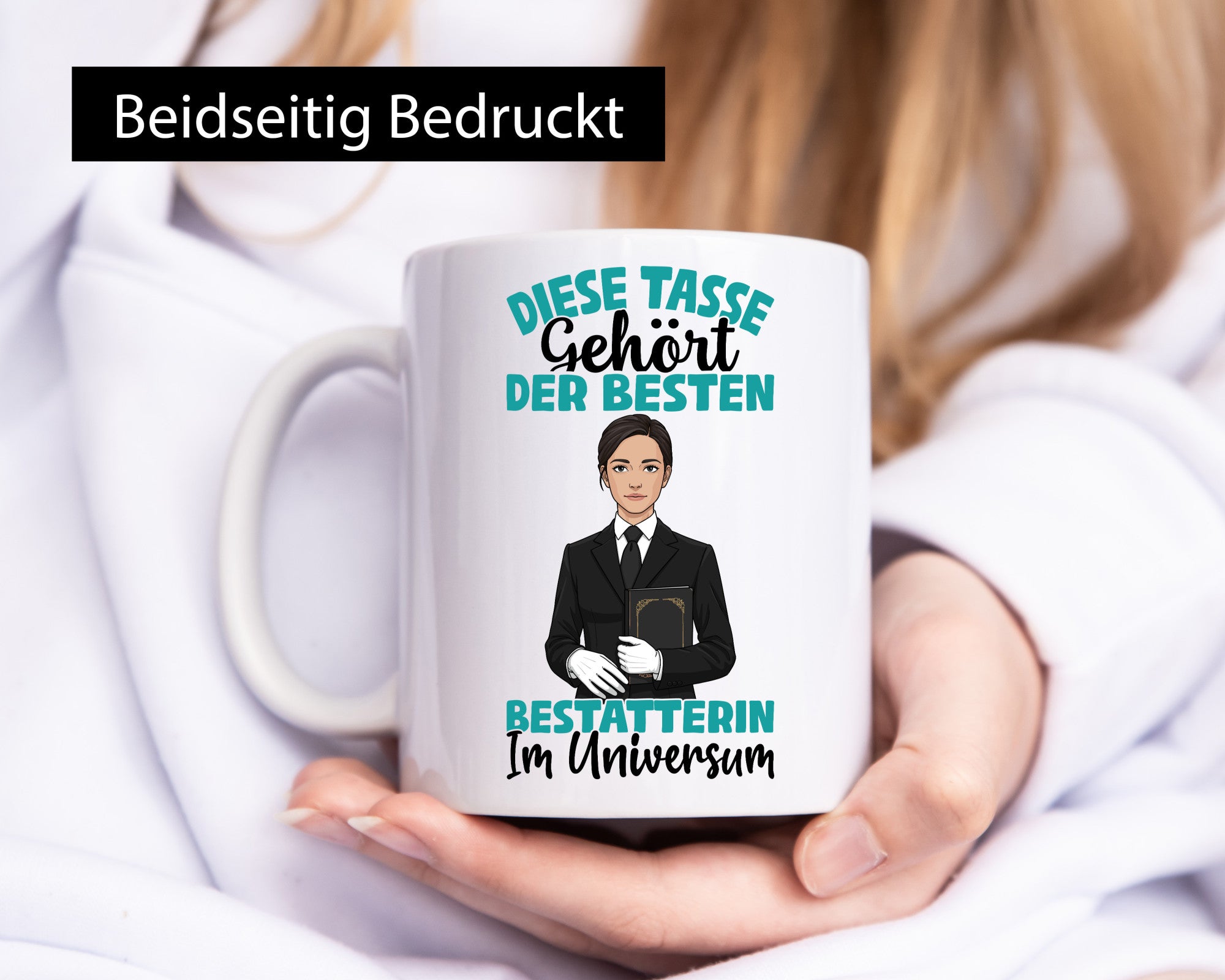 Im Universum: Bestatterin | Bestattung Totengräberin Geschenkidee Humor Tasse