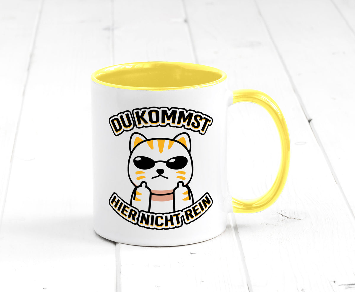Du kommst hier nicht rein | Böse Katze Humor Tierliebhaber Geschenkidee Tasse