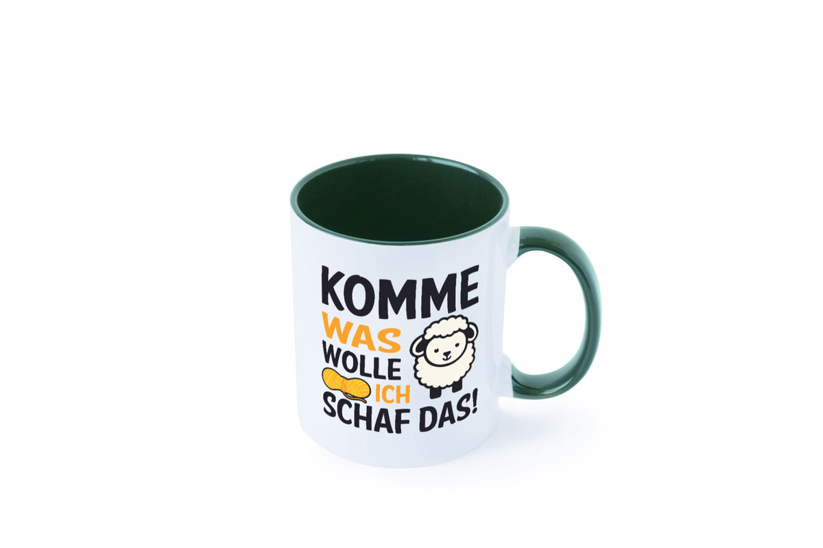 Komme was wolle, ich schaf das | Wolle Humor Geschenkidee Tasse