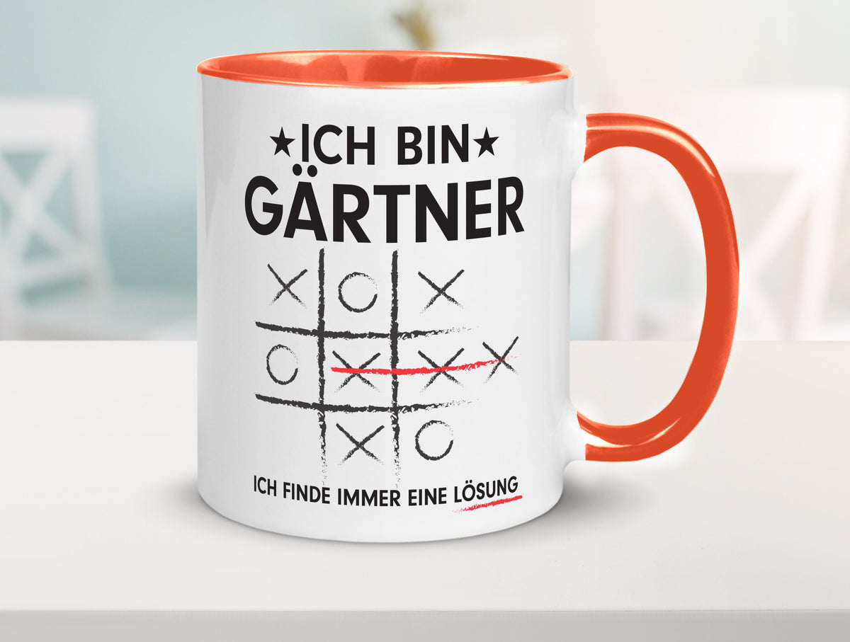 Lösung finden: Gärtner | Gartenbau v2 Geschenk Humor Geschenkidee lustiger Tasse