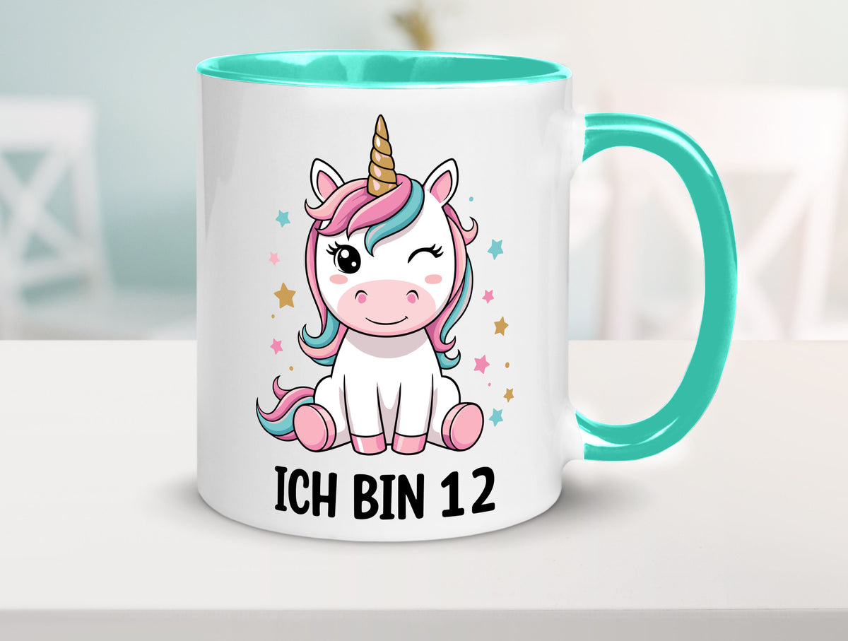 12. Geburtstag | 12 Jahre Einhorn Mädchen lustig Geschenkidee Geschenk Tasse