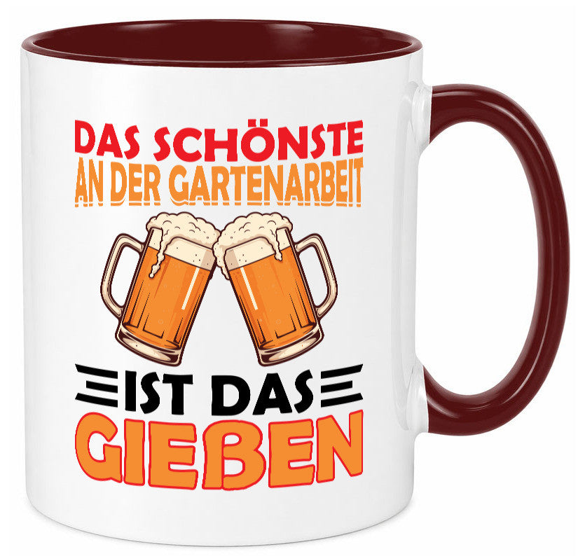 Das schönste an gartenarbeit ist Gießen | Biertrinker Geschenkidee Arbeit