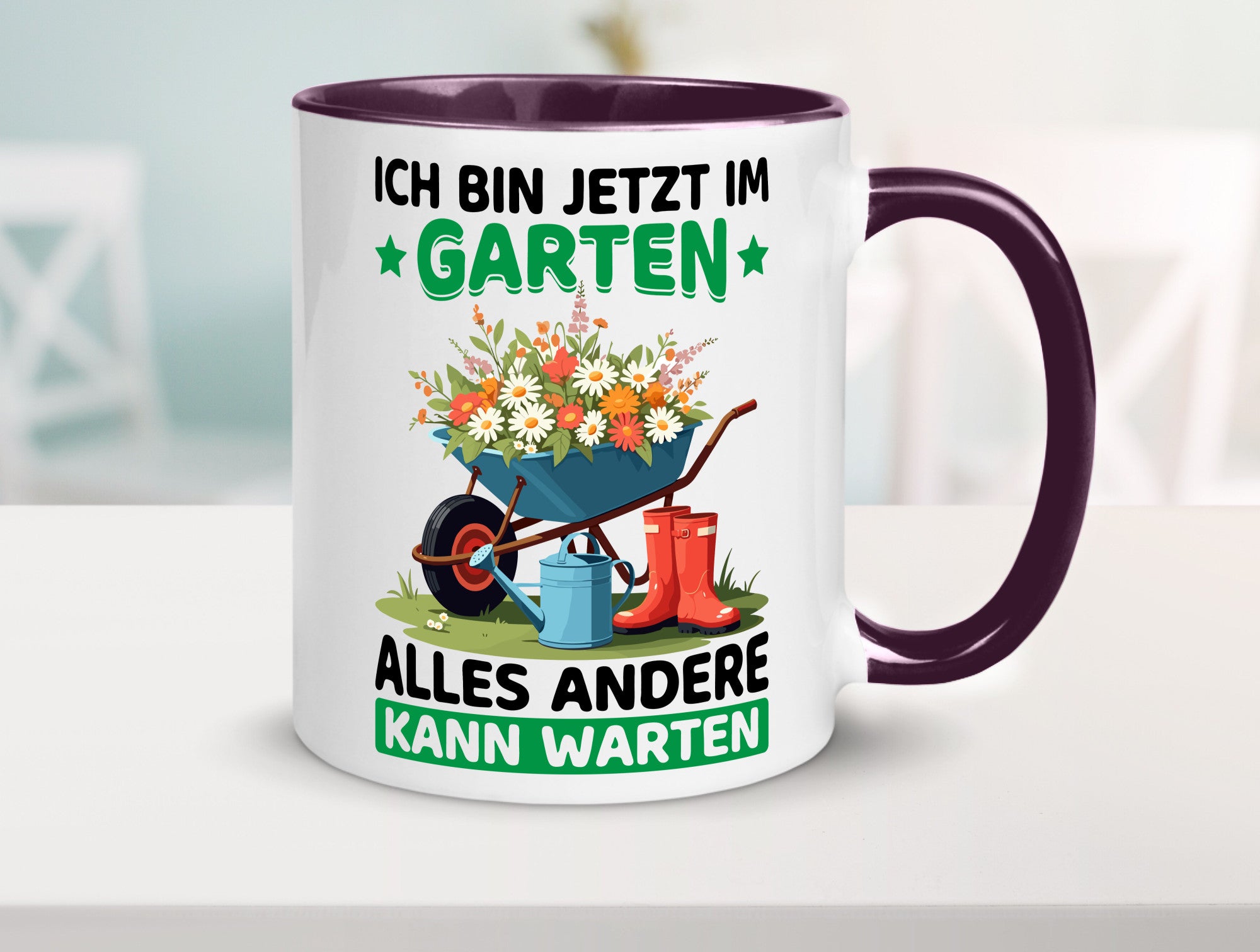 Im Garten alles andere kann warten | Gärtner Gartenarbeit Geschenk Arbeit