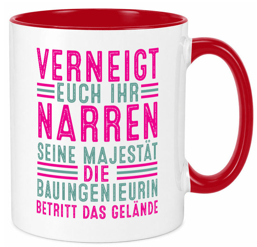 Verneigt euch: Bauingenieurin | Ingenieurin Geschenkidee Humor Tasse