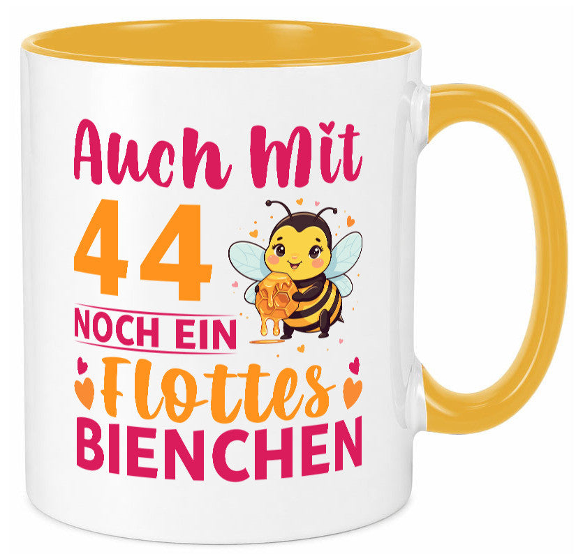 44. Geburtstag | Flottes Bienchen 44 Jahre Geschenkidee Humor Tasse
