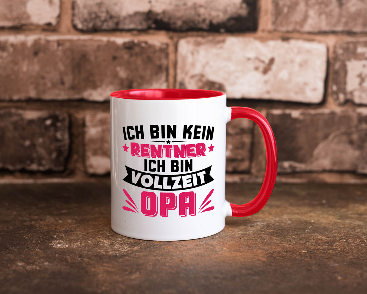 Ich bin vollzeit Opa | Rentner Ruhestand Großvater v2 Humor Familie Tasse