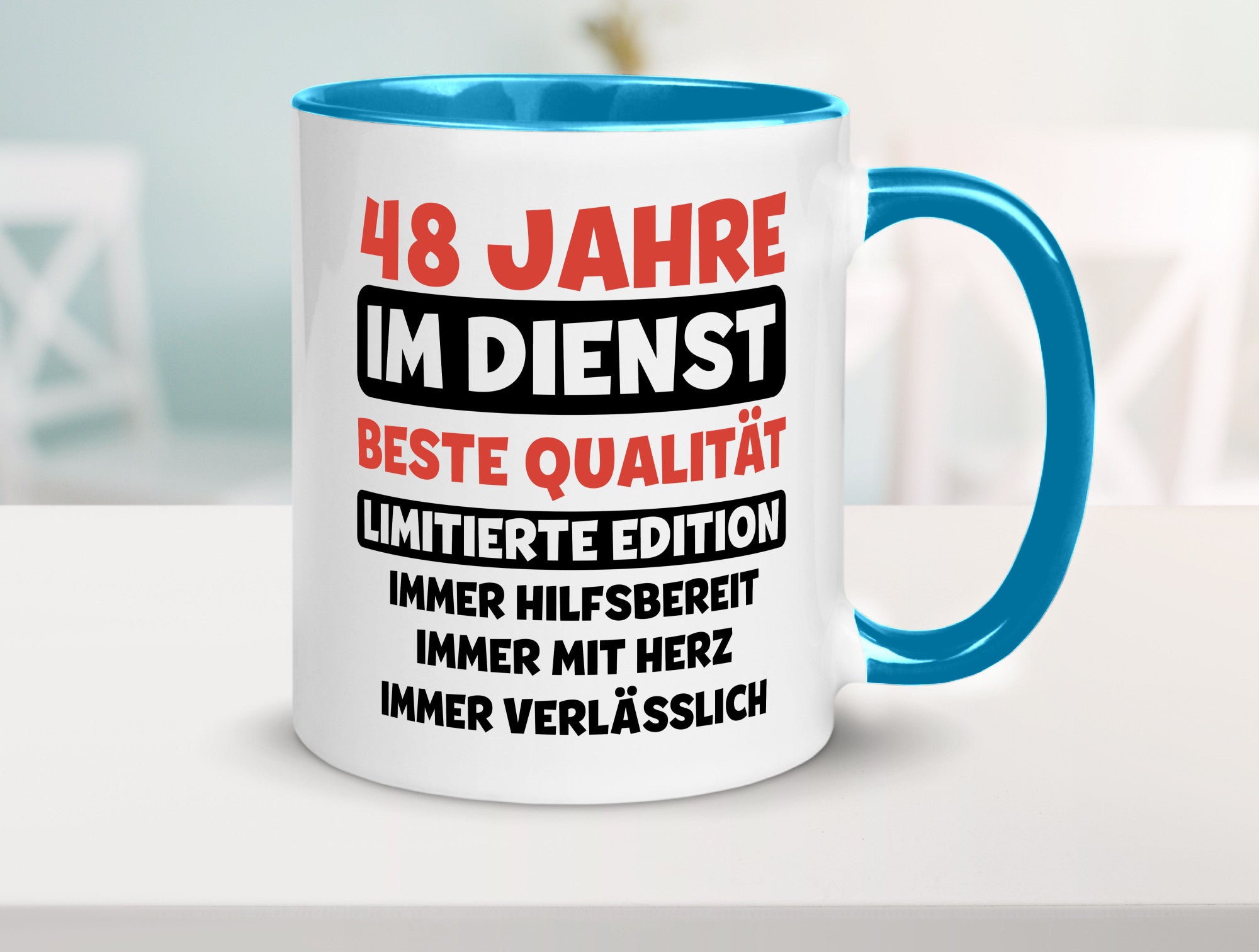 48 Jahre im Dienst | Jubiläum Arbeit v3 Humor Kollegen Büro Geschenkidee Tasse