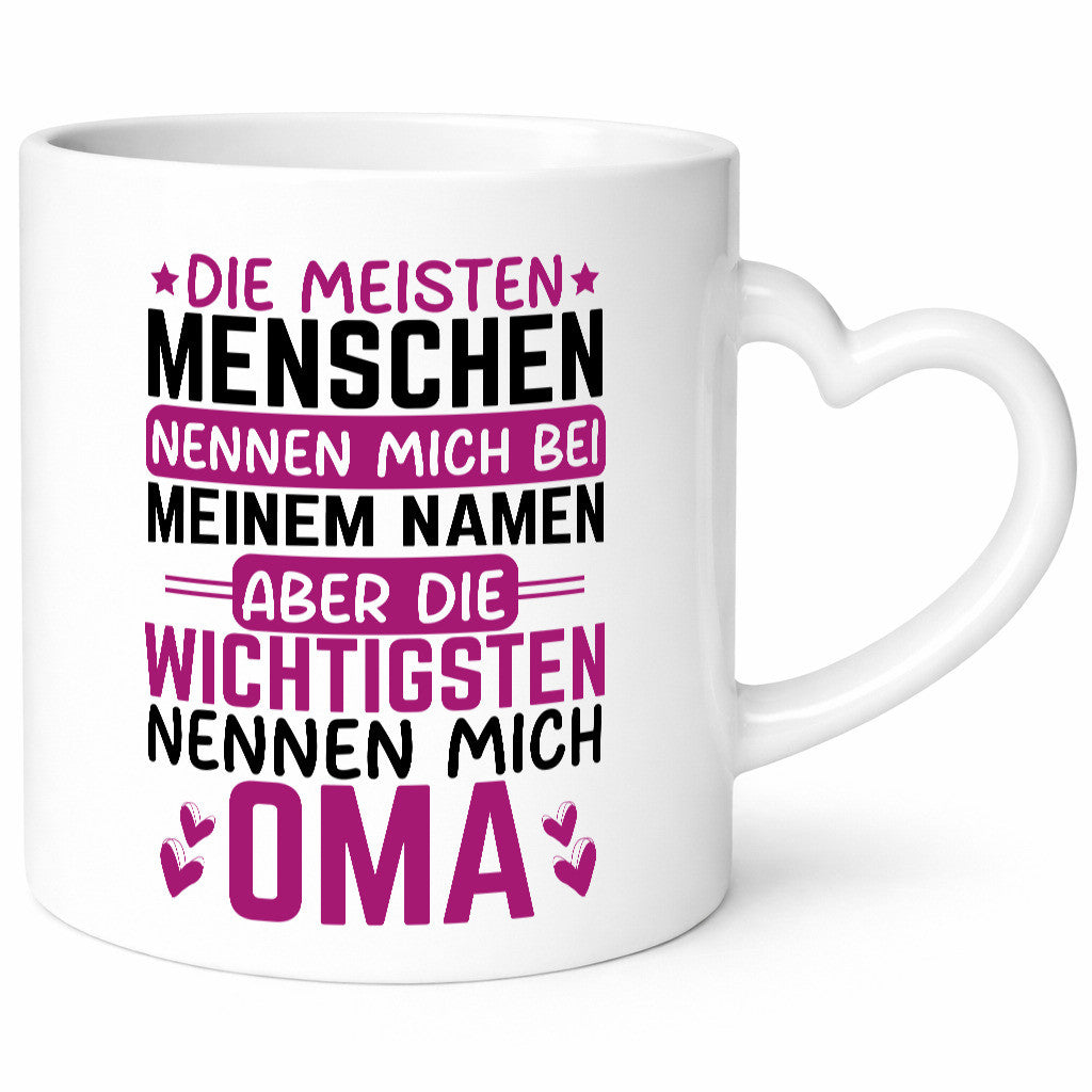 Wichtige Menschen nennen mich Oma | Großmutter Geschenkidee Familie Humor Tasse