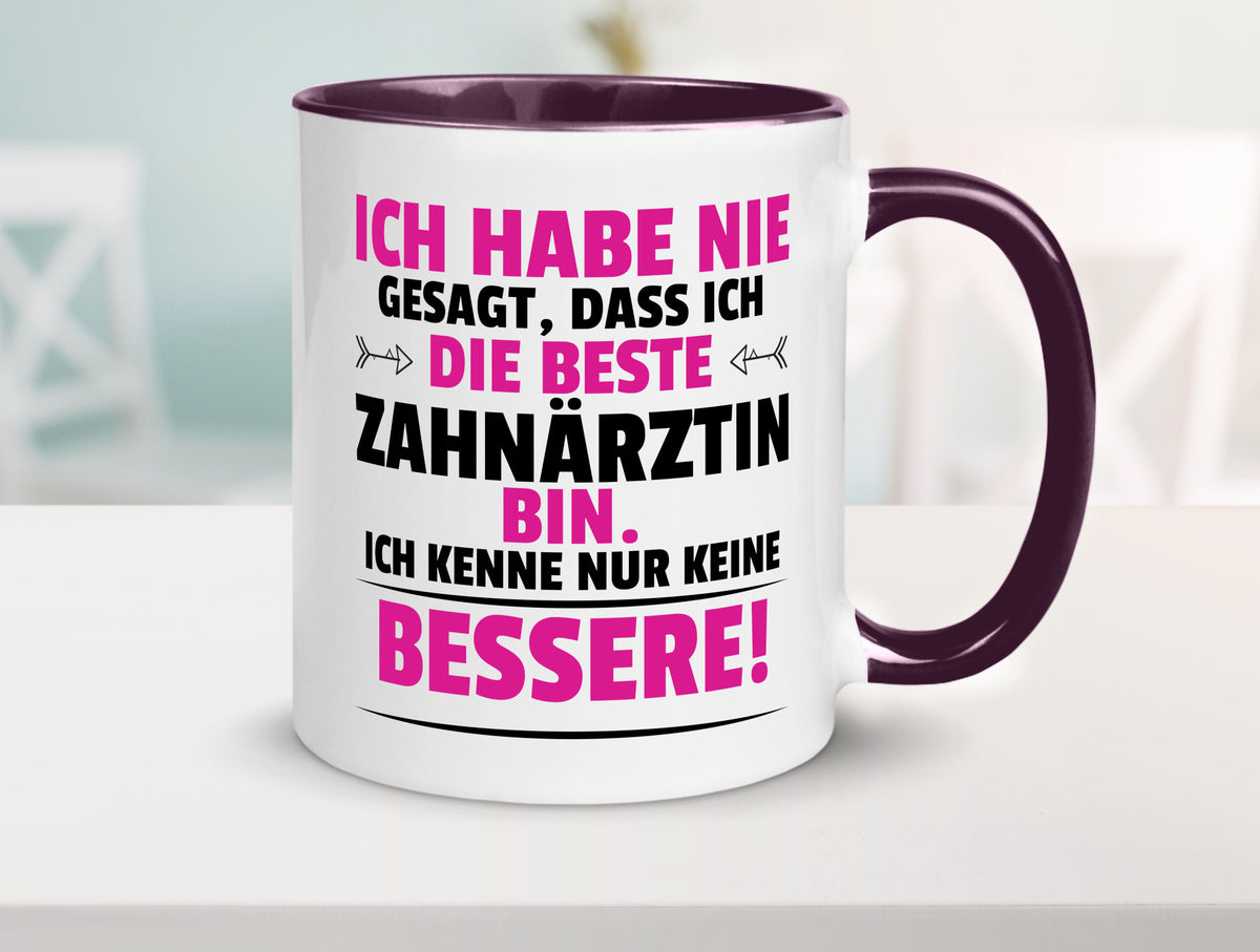 Die Beste Zahnärztin | Zahnmedizin Beruf lustig Arbeit Kollegen Büro Geschenk Tasse