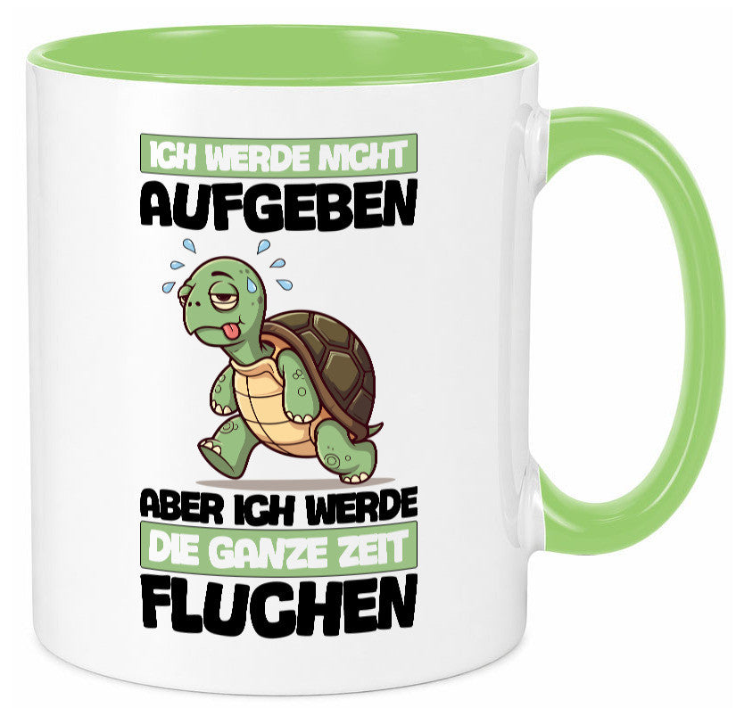 Ich geb nicht auf werde aber fluchen | Schildkröte Joggen v2 Humor Geschenkidee