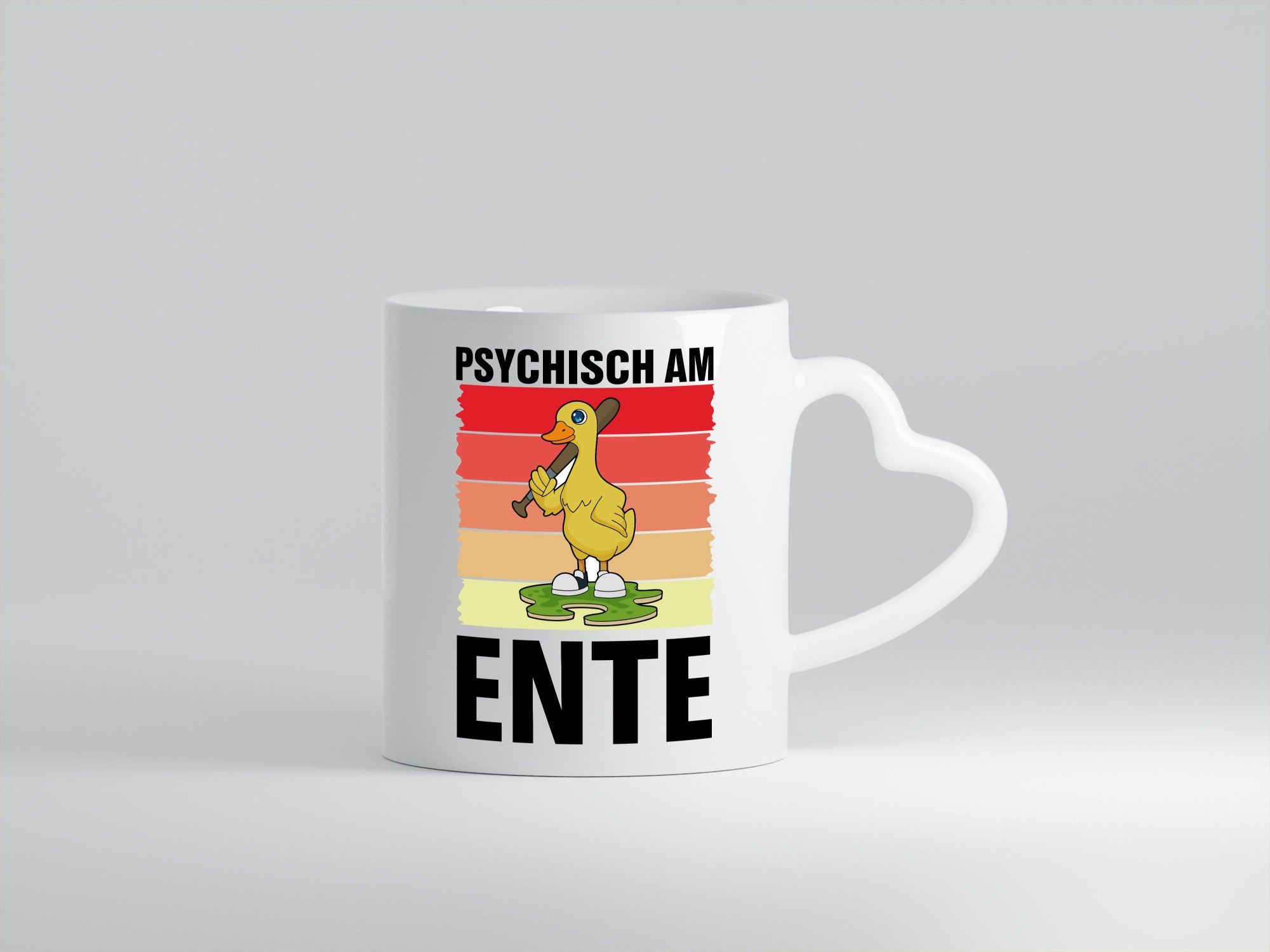 Psychisch am Ente | mit Baseball schläger Sunset v2 lustig Humor Geschenkidee